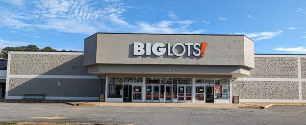 This is the storefront for Big Lots. Photo taken November 9, 2023.
