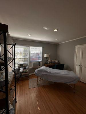 Private treatment room with Softwave shockwave therapy at Fusion Wellness & Femina Physical Therapy - Beverly Hills