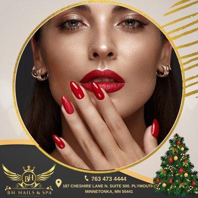 Welcome to BH Nails & Spa! We are pleased to serve you with our Christmas nail design collection.
Join us to have an enjoyable experience.