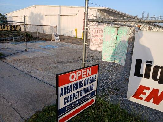 View from Race Track Road of I Bldg. East, the gate entrance to my booth.
