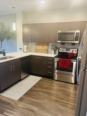 Corporate apartment kitchen