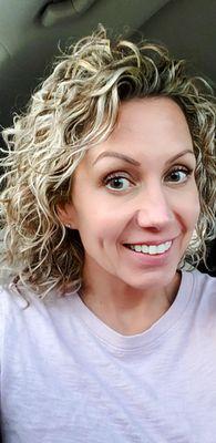 My beautiful color & cut after going to Curl Revolution in Frisco!