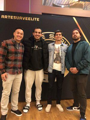 Professor Chris after submitting his opponent with an Aoki foot lock.