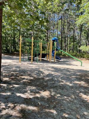 Shady playground with sand