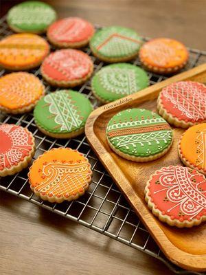 Henna theme cookies