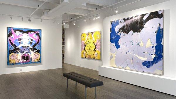 Installation view: Norman Bluhm: Space Time Continuum, 1950s to 1990s
