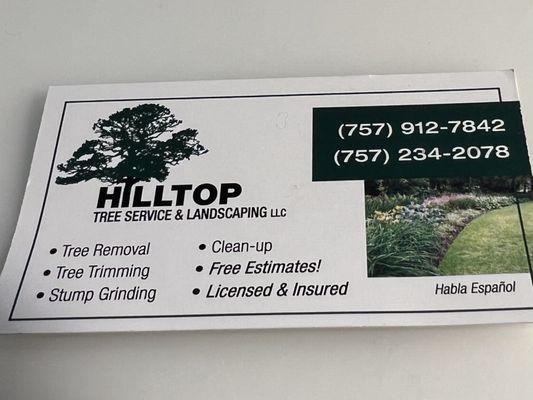 Hilltop Tree Service and Landscaping