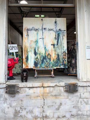 Crossing over 7 x 6 acrylic paste