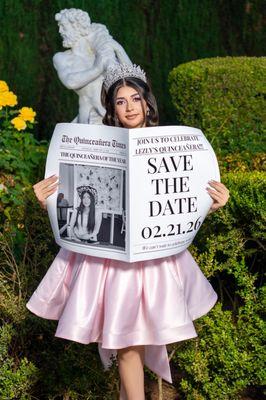 save the date photo-session for quinceanera
