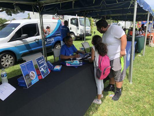 Hispanic Community Outreach Inc. at the successful back to school event in the neighborhood of Allapattah.