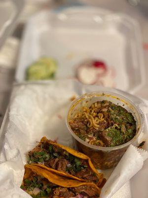 Birria Romen Combo---w/ 2 quesatacos