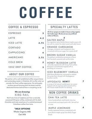 Drink Menu