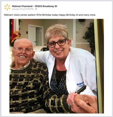 Manager Sharon with one of her favorite patients