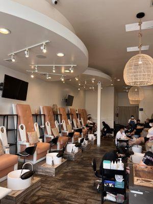 Inside of the updated salon