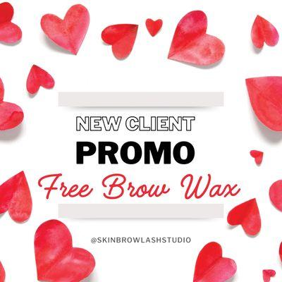 New clients: Free brow wax with your first service.