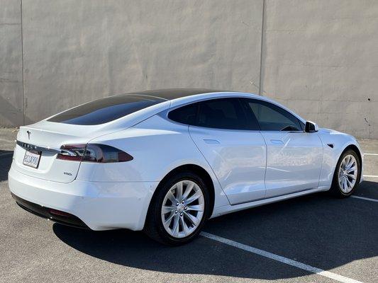 Tesla Model S Ceramic Tints - 35% fronts and 5% Rear