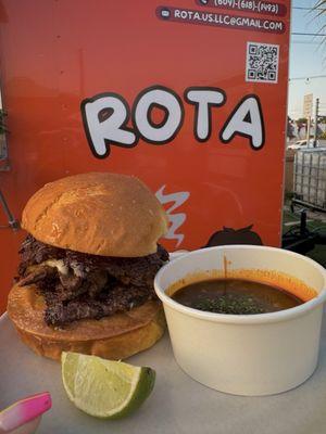 Birria burger