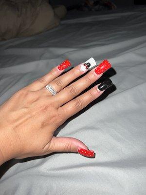 Mickey Mouse theme nails