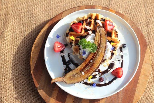 Gluten-free coconut waffle