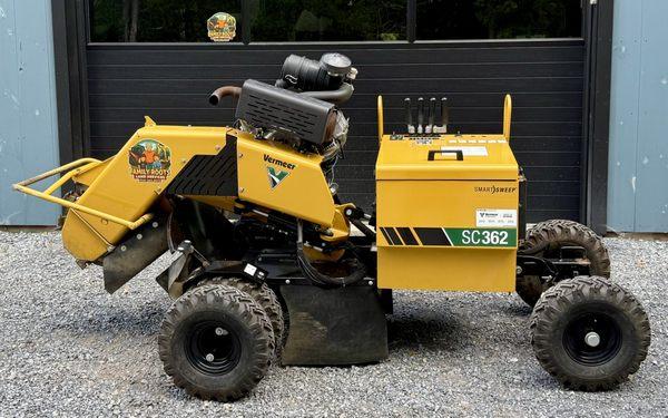 Our new Stump Cutter read to make quick work of stumps big and small.