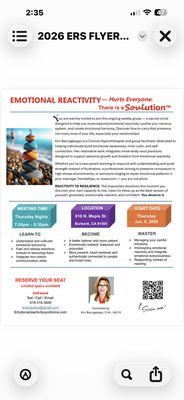 Limited seating classes start Jan 2026