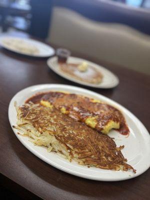 Enchilada omelette