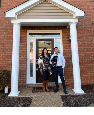 Our family arriving to our new home.