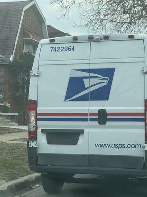 The red curly wig mail woman has no empathy for people's property.