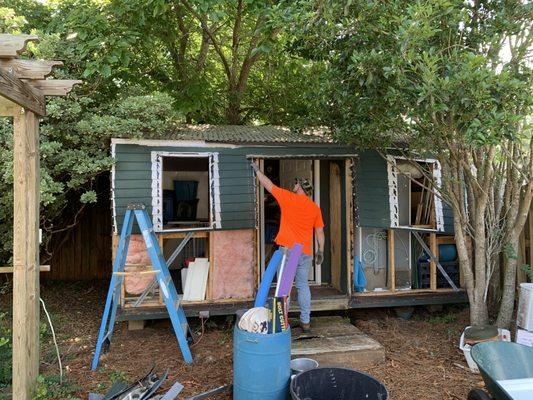 Shed demolition, Augusta