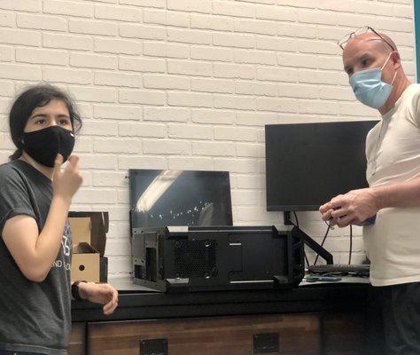 Getting started, she was so nervous that her hands were shaking.