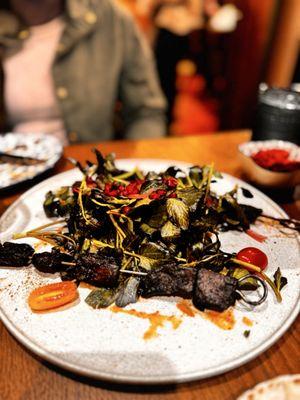 Mushroom shish kebab