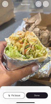 Peri Chicken Wrap