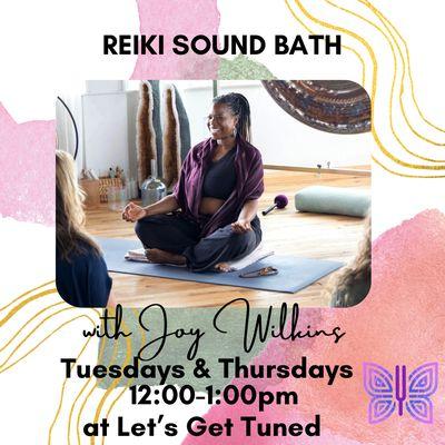 Tuesdays and Thursdays at Let's Get Tuned Yoga & Sound in Morro Bay, Ca.