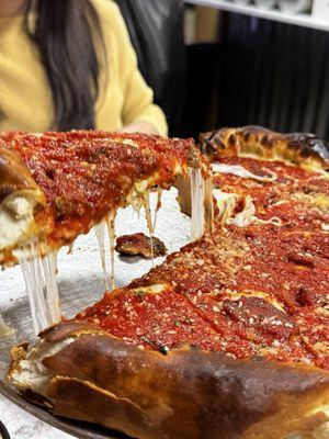 Deep Dish w/ meatball