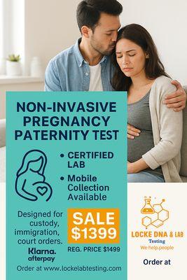 Non-invasive pregnancy paternity test available
