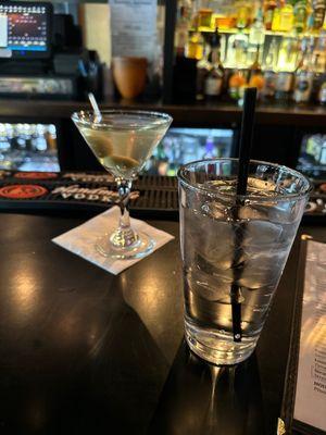 Dirty martini and a cherry mule!