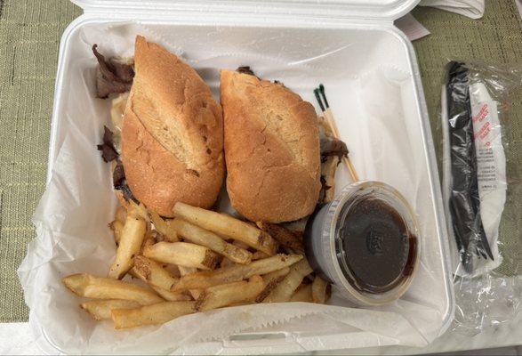 French Drip sandwich with French fries
