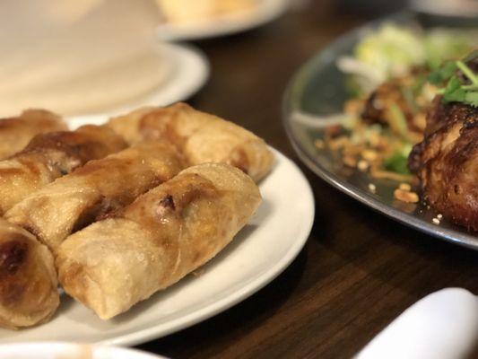 Crispy baked catfish and eggrolls!!