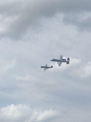 World War Il prop plane a fighter jet from the Vietnam War