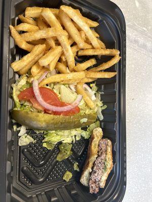 Atomic burger and fried