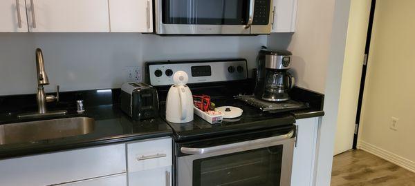 messy and dirty stove area