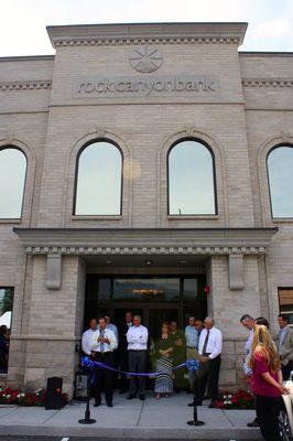 Grand Opening Ribbon Cutting at Rock Canyon Bank in Provo