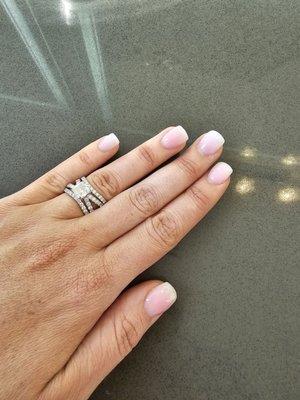 Pink and white ombre