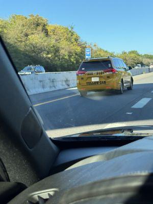 The taxi that nearly hit us twice!