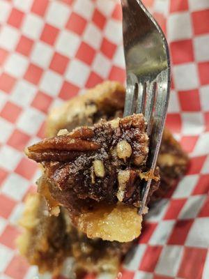 A slice of the Kentucky Bourbon Pecan Pie.