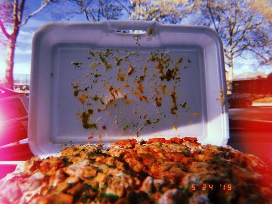 Chicken halal over rice is so filling