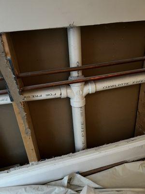 Drain pipe for double sink installed by different company we have removed it