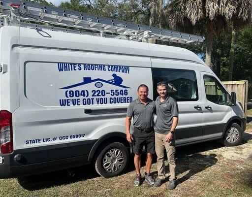 Tim and Cody White - two generations of roofers, ready to serve you!