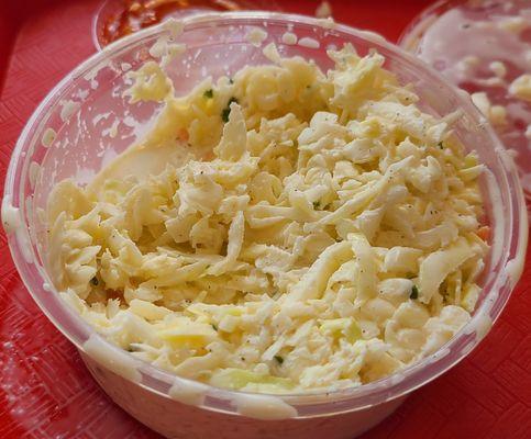 Large coleslaw, minus a few forkfuls.