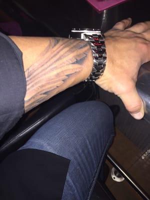 This fallen angel wing is from my back to wrist! amazing